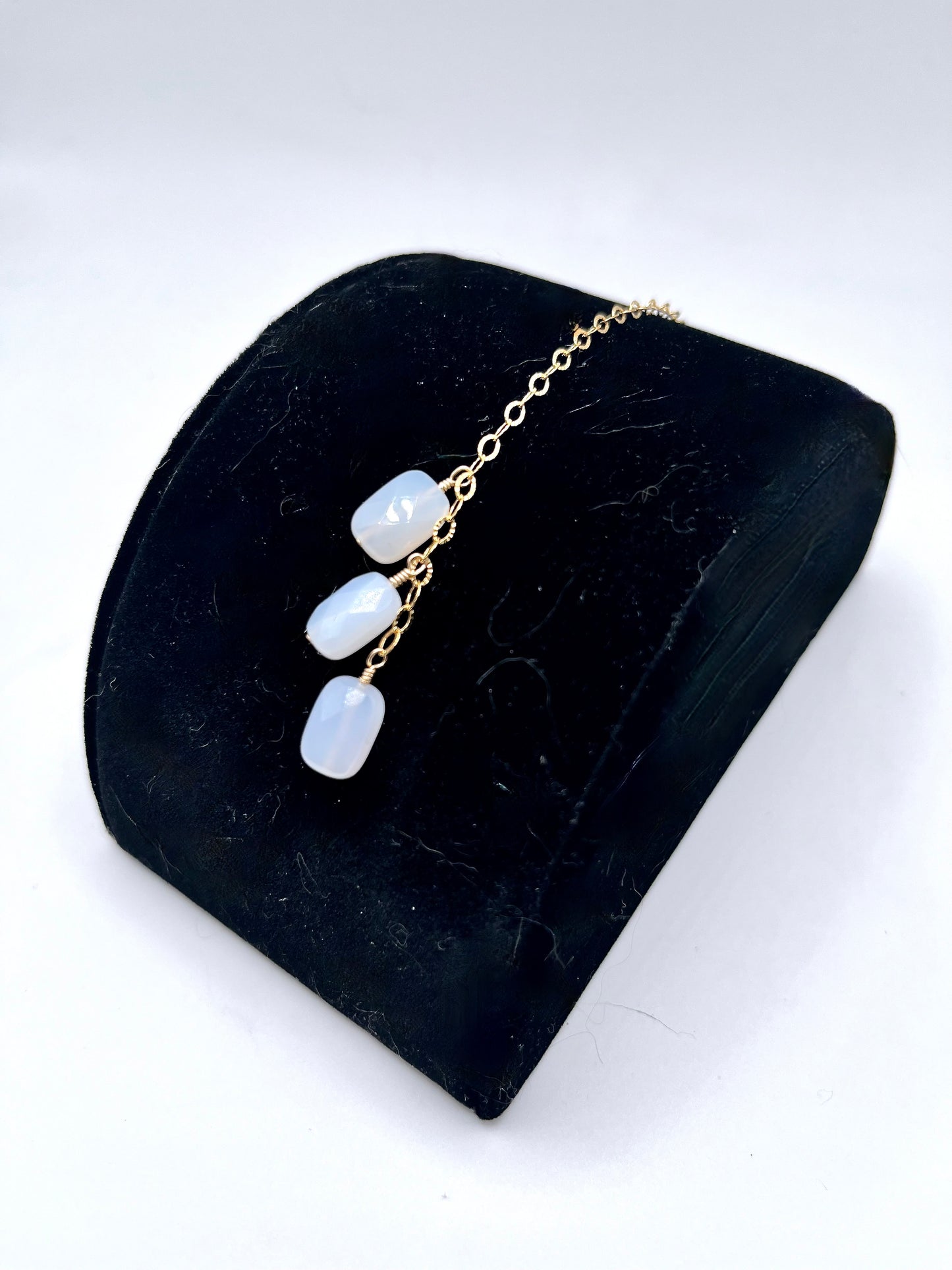 Blue Chalcedony Lariat Necklace